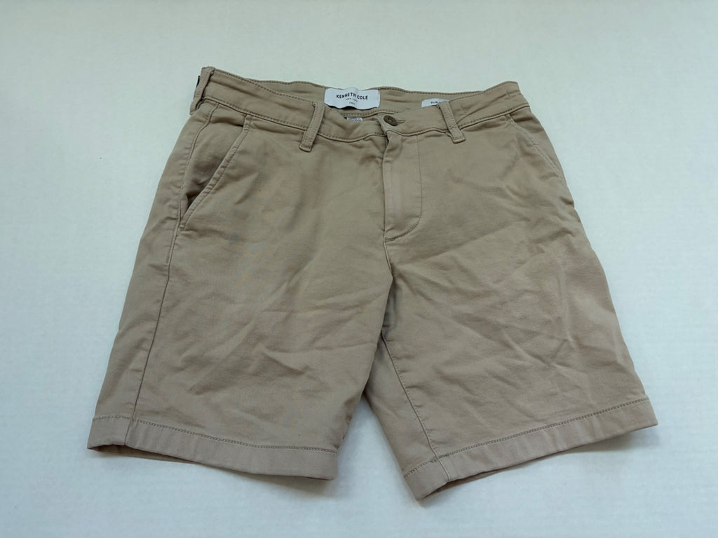 Kenneth Cole Shorts 30 Beige Cotton/Polyester/Spandex