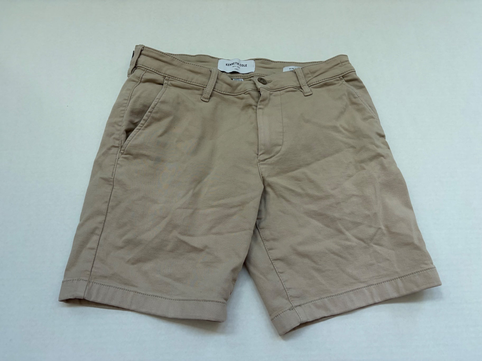 Kenneth Cole Shorts 30 Beige Cotton/Polyester/Spandex