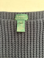 Lauren Ralph Lauren Sweater Medium Navy Blue Knitted fabric, Cotton