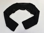 COTTON CANDY LA Sweater Small Black Crochet Yarn, Polyester