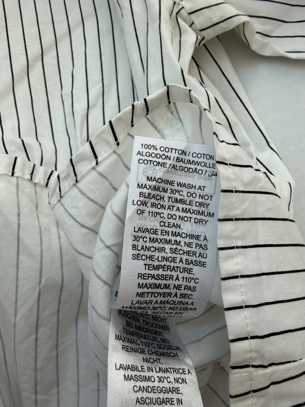 Edikted Tops Small White with black stripes Cotton