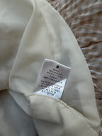 Pretty Garbage Tops Medium Beige and White Rayon, Polyester (Gingham fabric and lining)