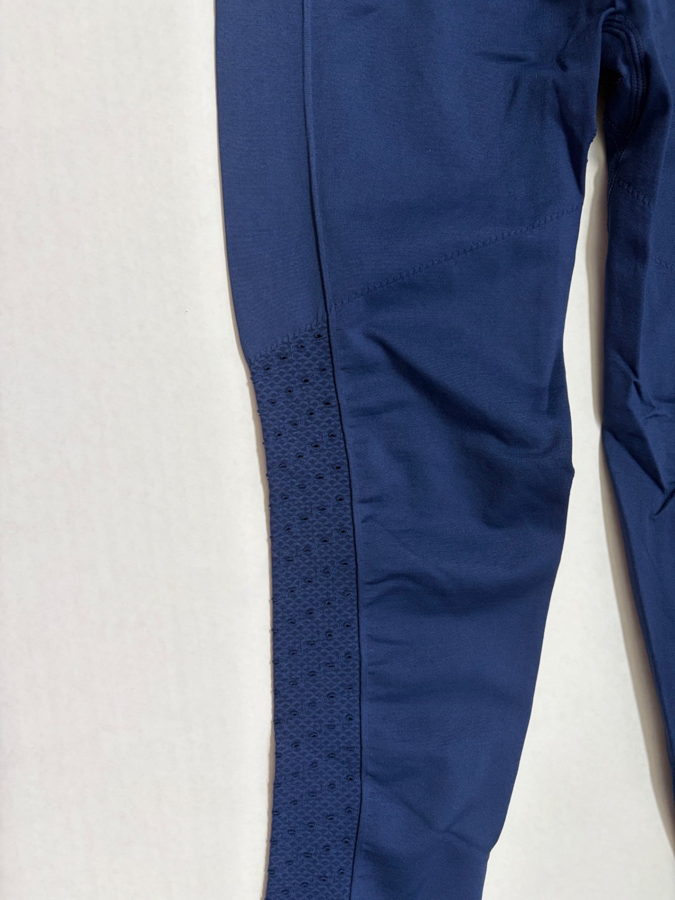 Fabletics Leggings Extra Small Navy blue Synthetic, mesh panels