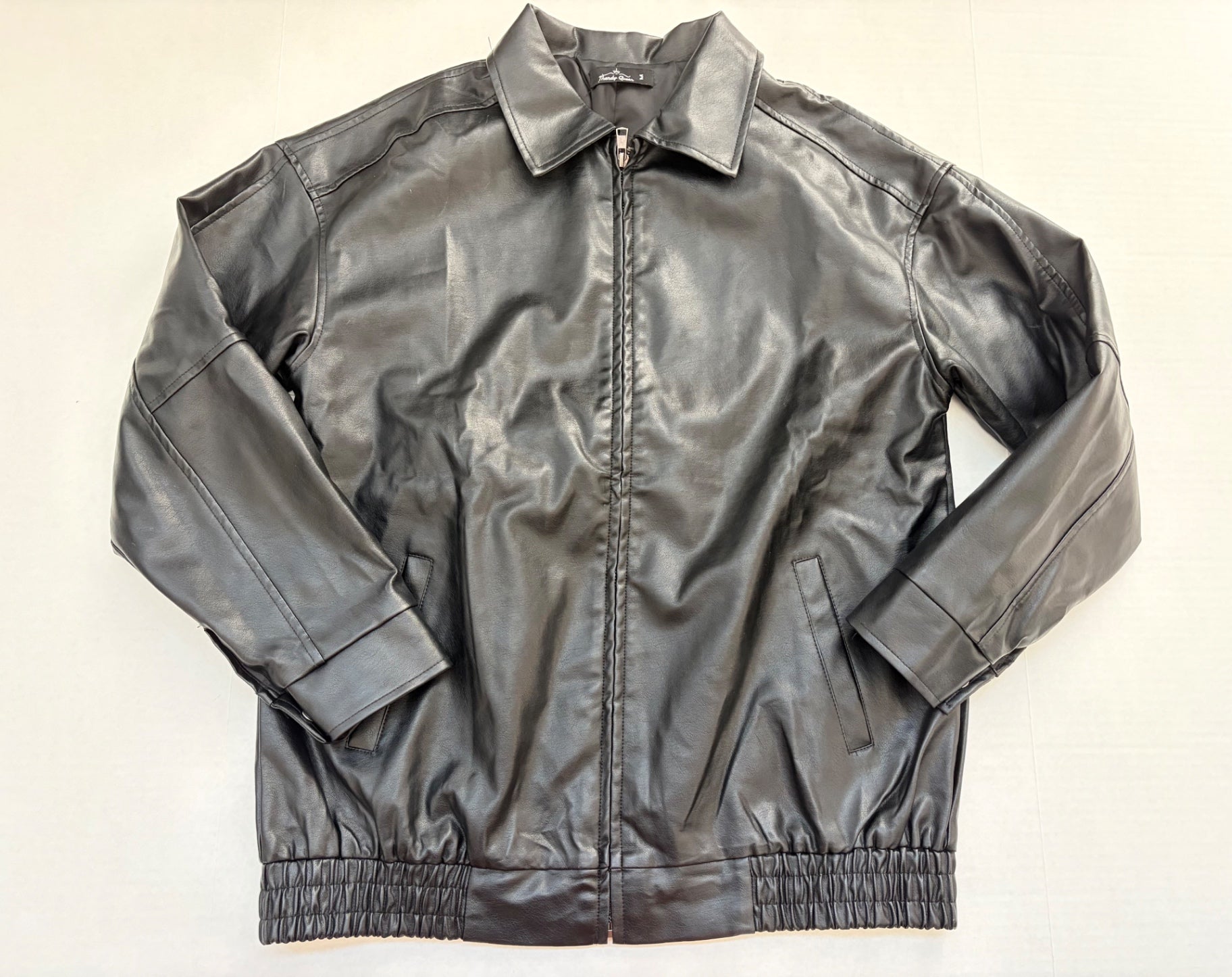 Trendy Queen Jackets/Coats Medium Black Faux Leather, Cotton, Polyester