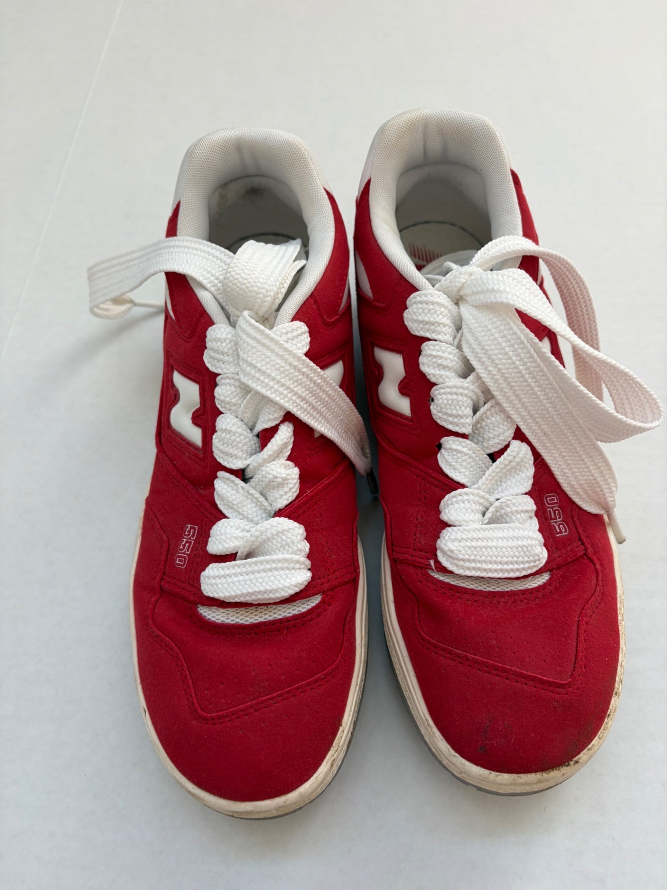 New Balance Shoes 7 Red Suede and Mesh