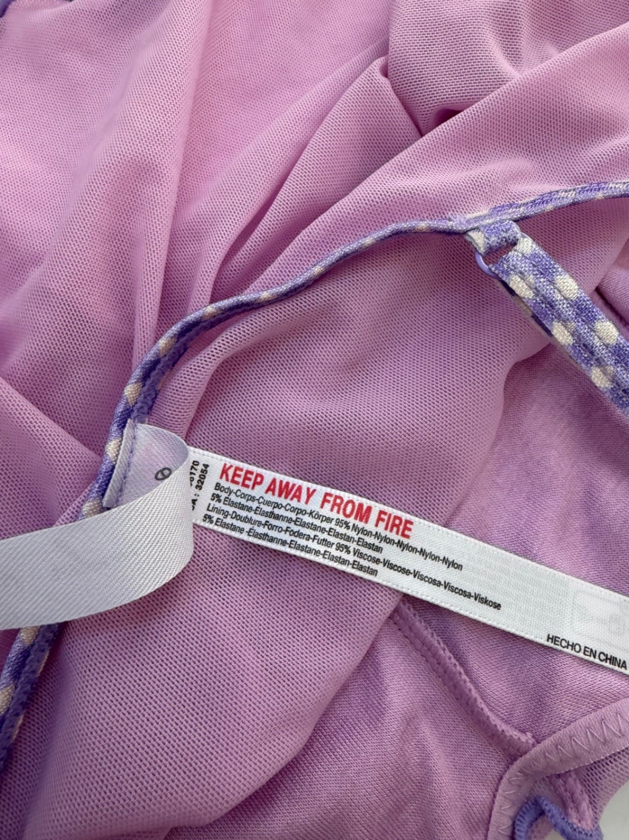 Out From Under Tops Medium Purple Mesh, Nylon, Elastane
