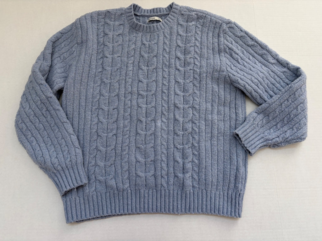 Hollister Sweaters/Cardigans Small Light Blue Knit, Wool Blend, Polyester, Elastane