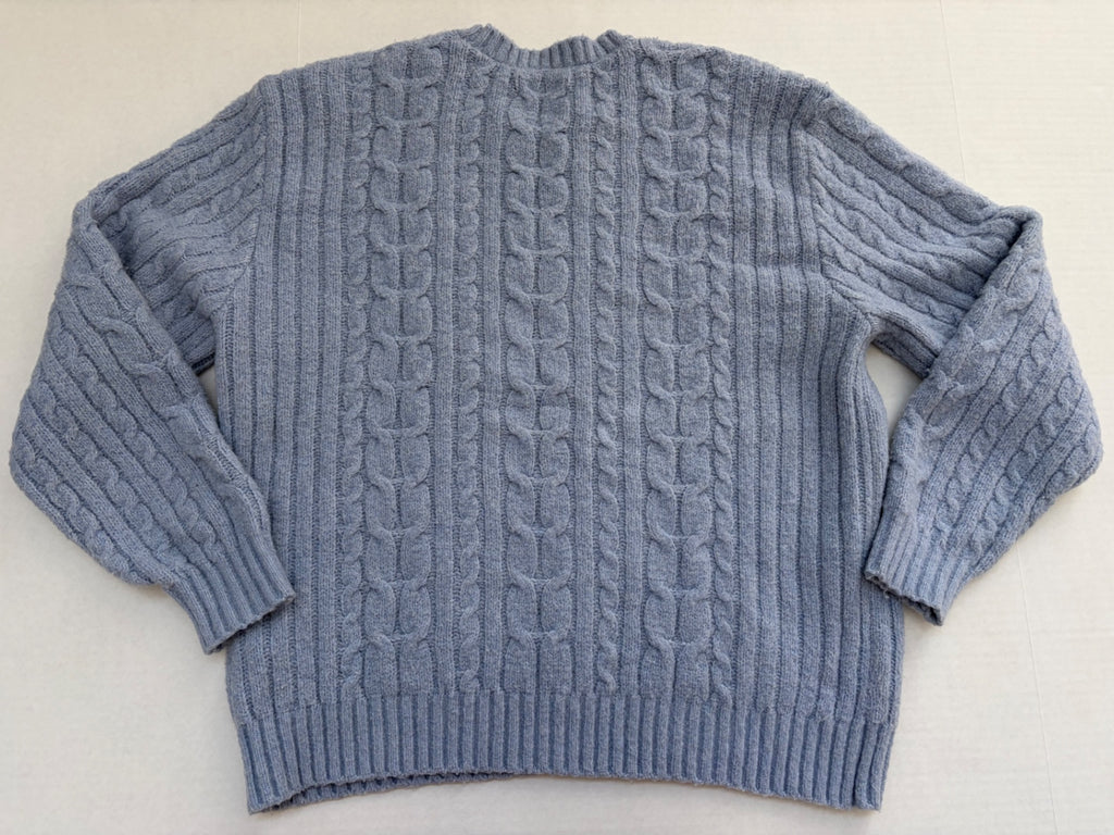 Hollister Sweaters/Cardigans Small Light Blue Knit, Wool Blend, Polyester, Elastane