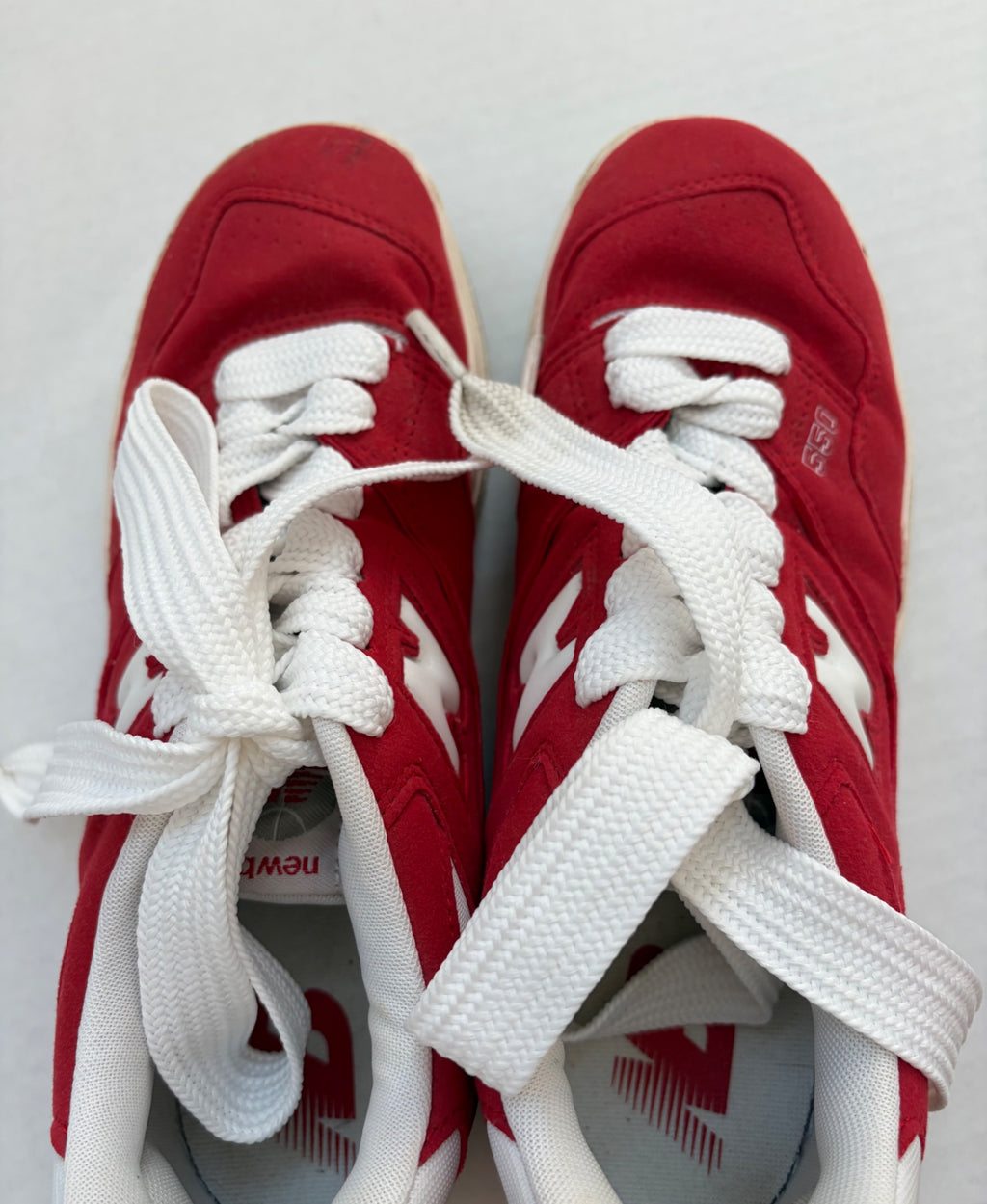 New Balance Shoes 7 Red Suede and Mesh