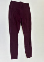 Fabletics Leggings Small Burgundy Nylon and Elastane