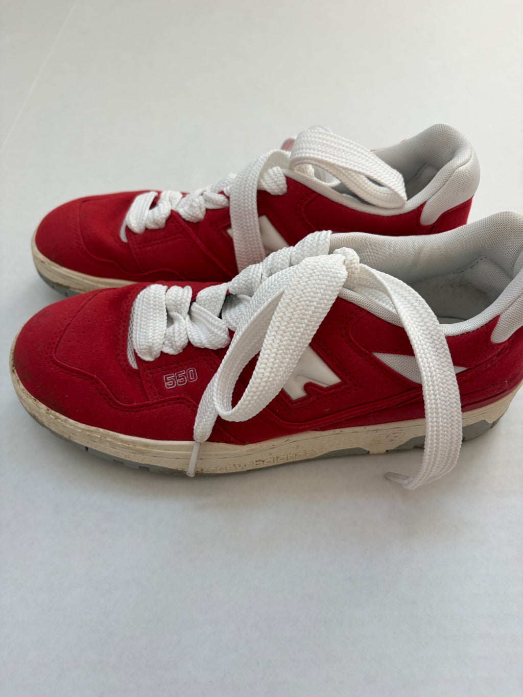 New Balance Shoes 7 Red Suede and Mesh