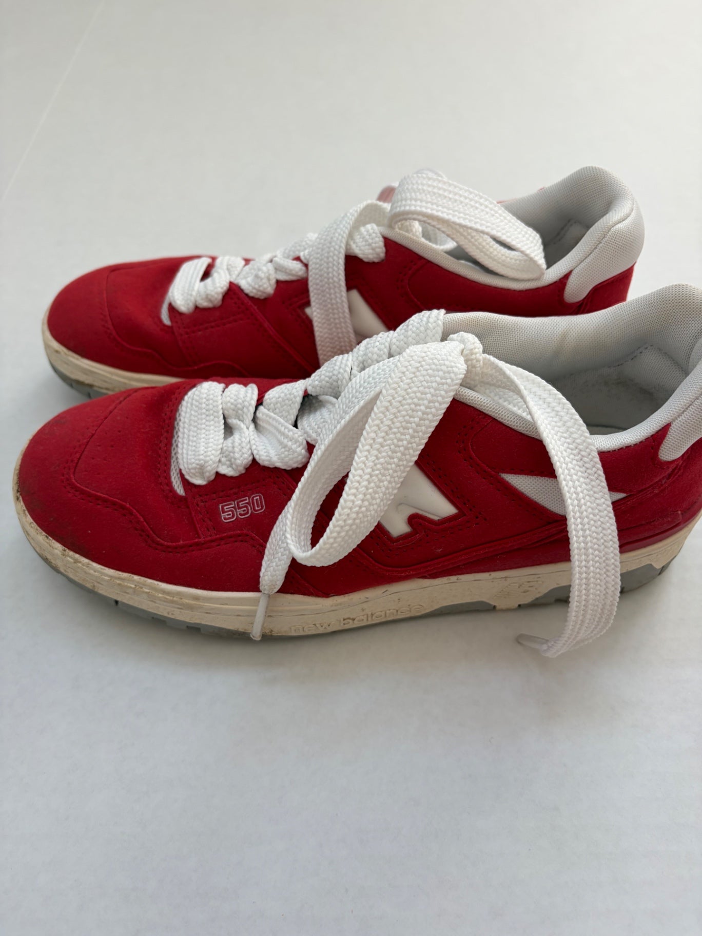 New Balance Shoes 7 Red Suede and Mesh