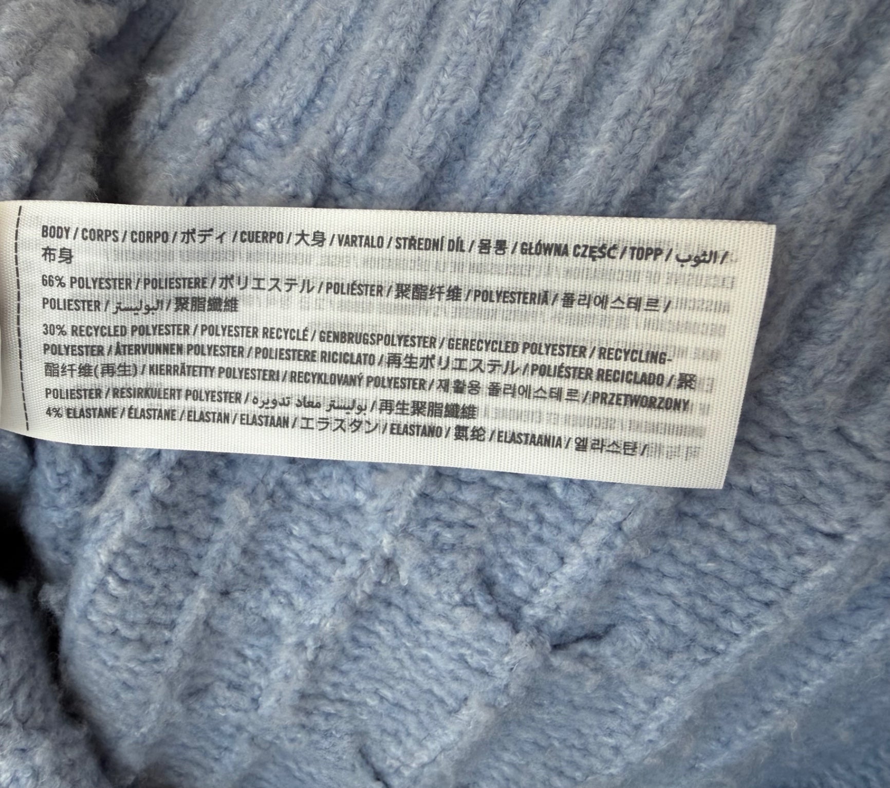 Hollister Sweaters/Cardigans Small Light Blue Knit, Wool Blend, Polyester, Elastane