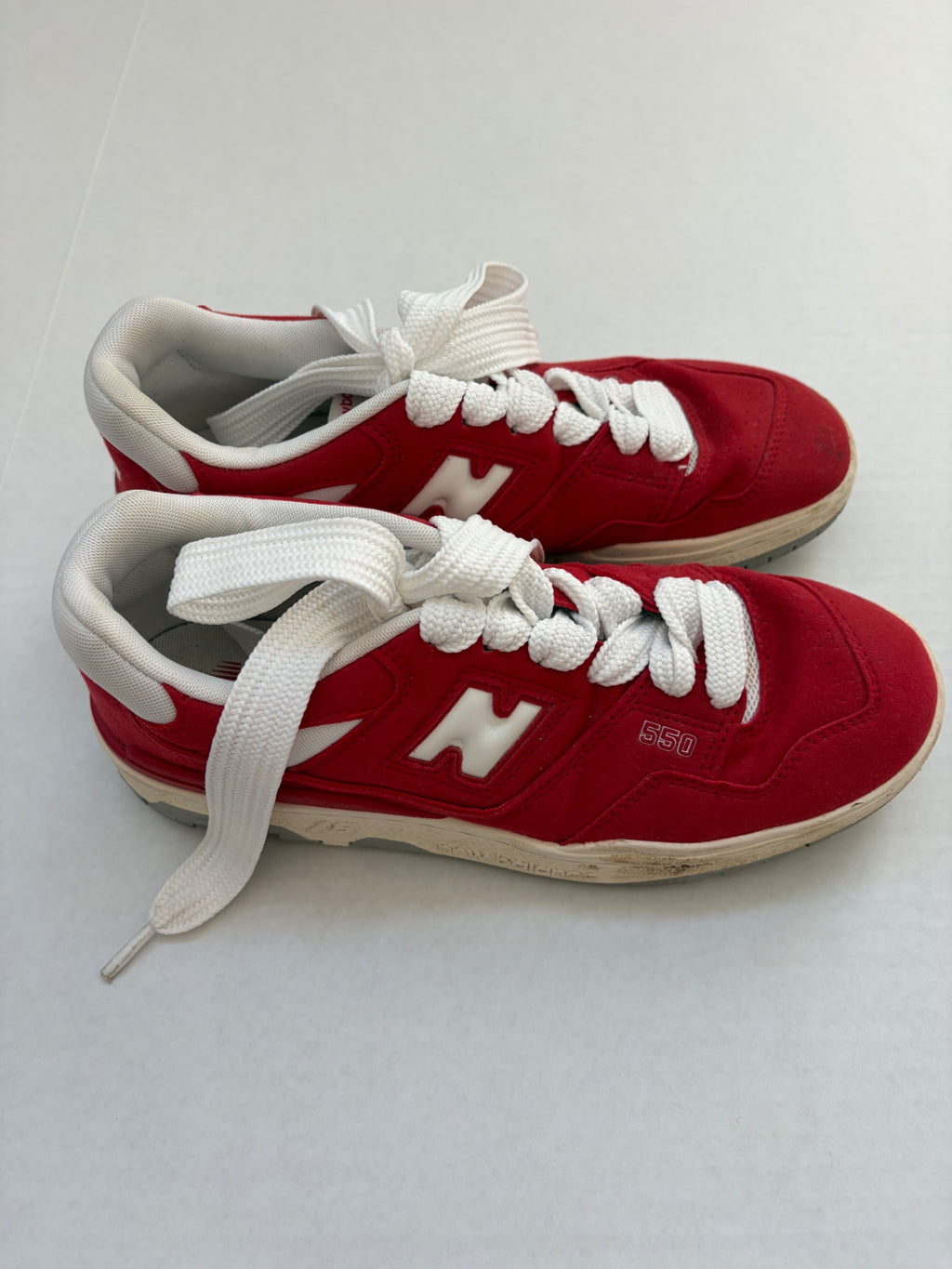 New Balance Shoes 7 Red Suede and Mesh