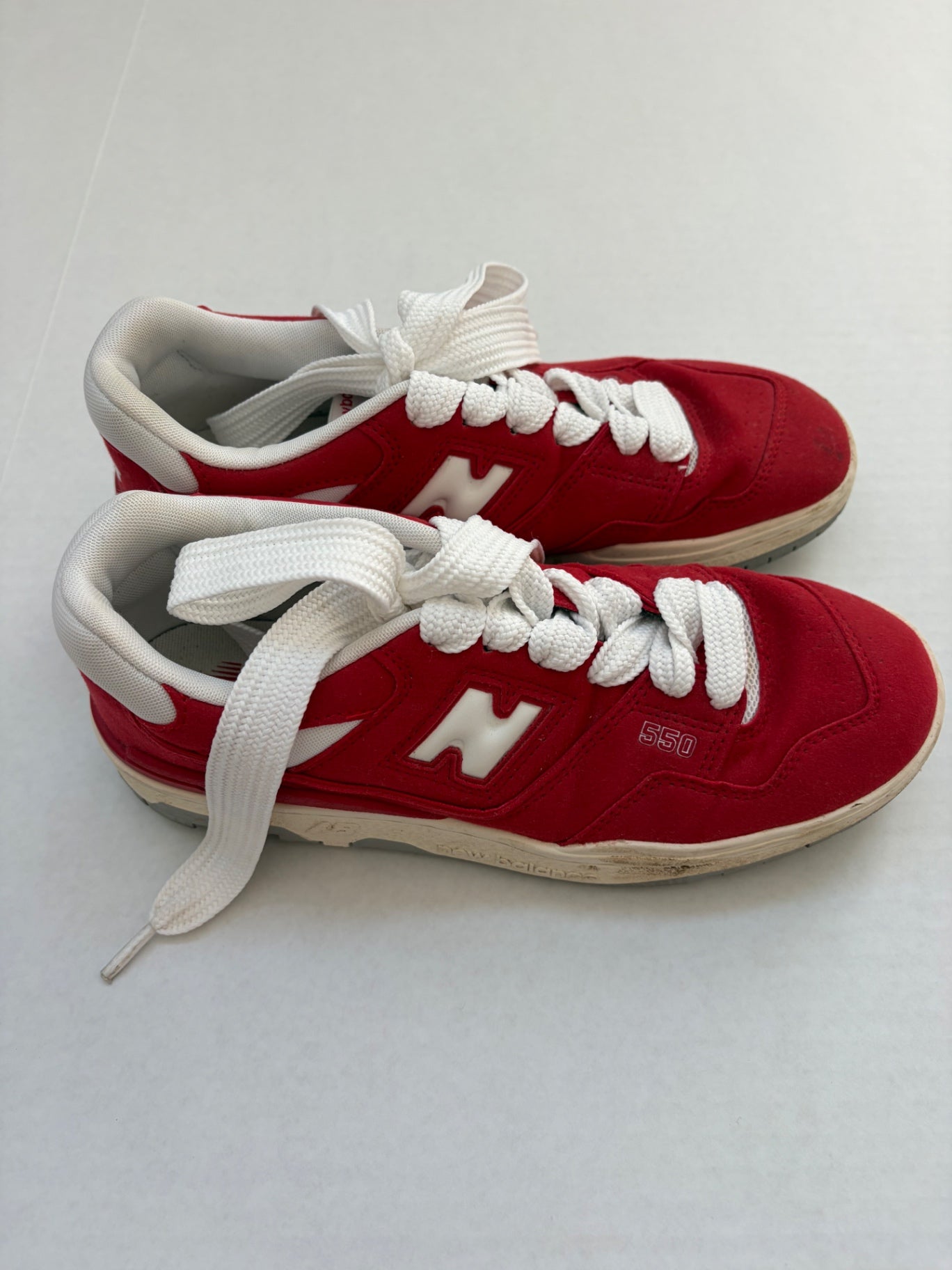 New Balance Shoes 7 Red Suede and Mesh