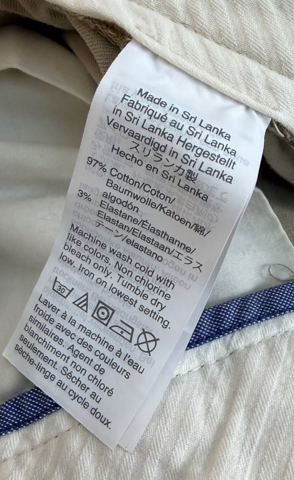 JCREW Pants W30 x L30 Khaki Cotton and Elastane