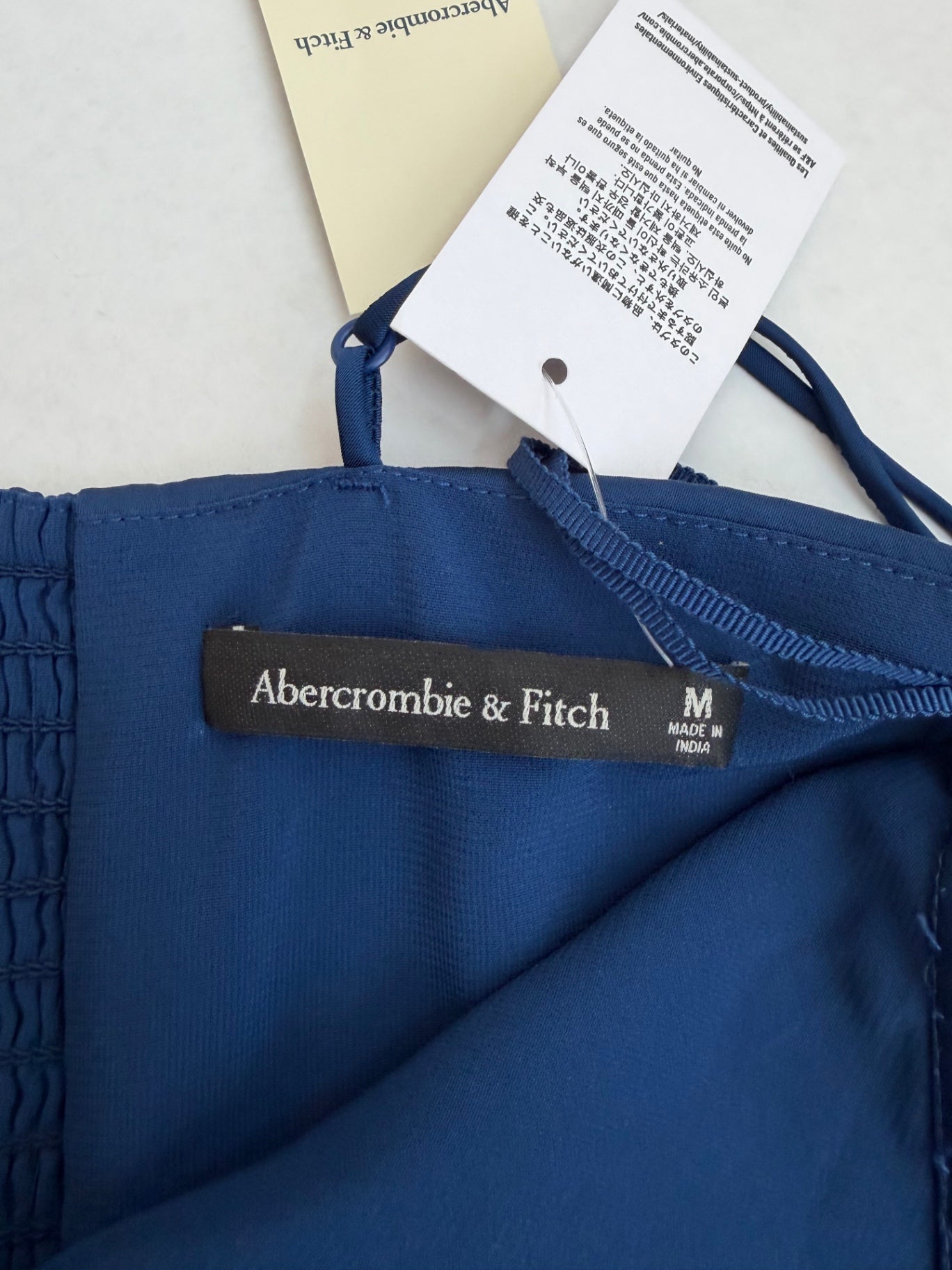 Abercrombie & Fitch Dress Medium Blue Polyester/Viscose