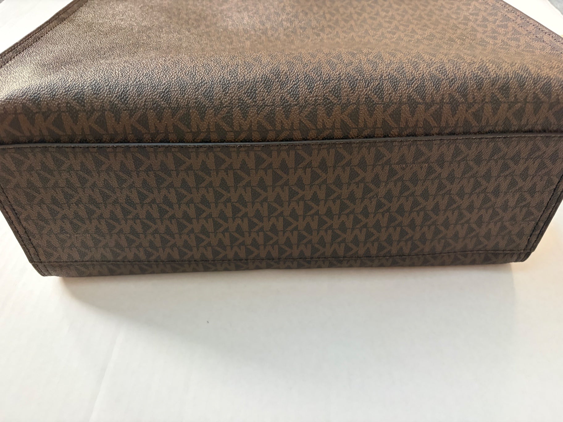 Michael Kors Accessories Large Brown/Black with Orange accents Coated canvas with leather accents