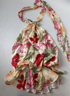 Shein Dress Extra Small Multicolor (Pink, Red, Peach, Green, Cream) Polyester, Elastane