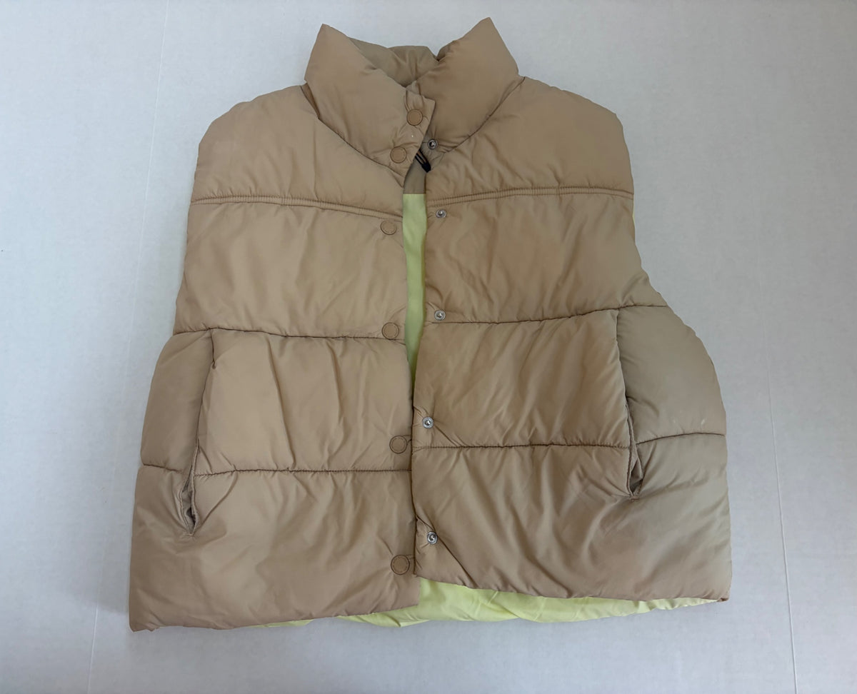 Zara Jackets/Coats Extra Small Beige Polyamide (Nylon), Polyester (Polyfill)
