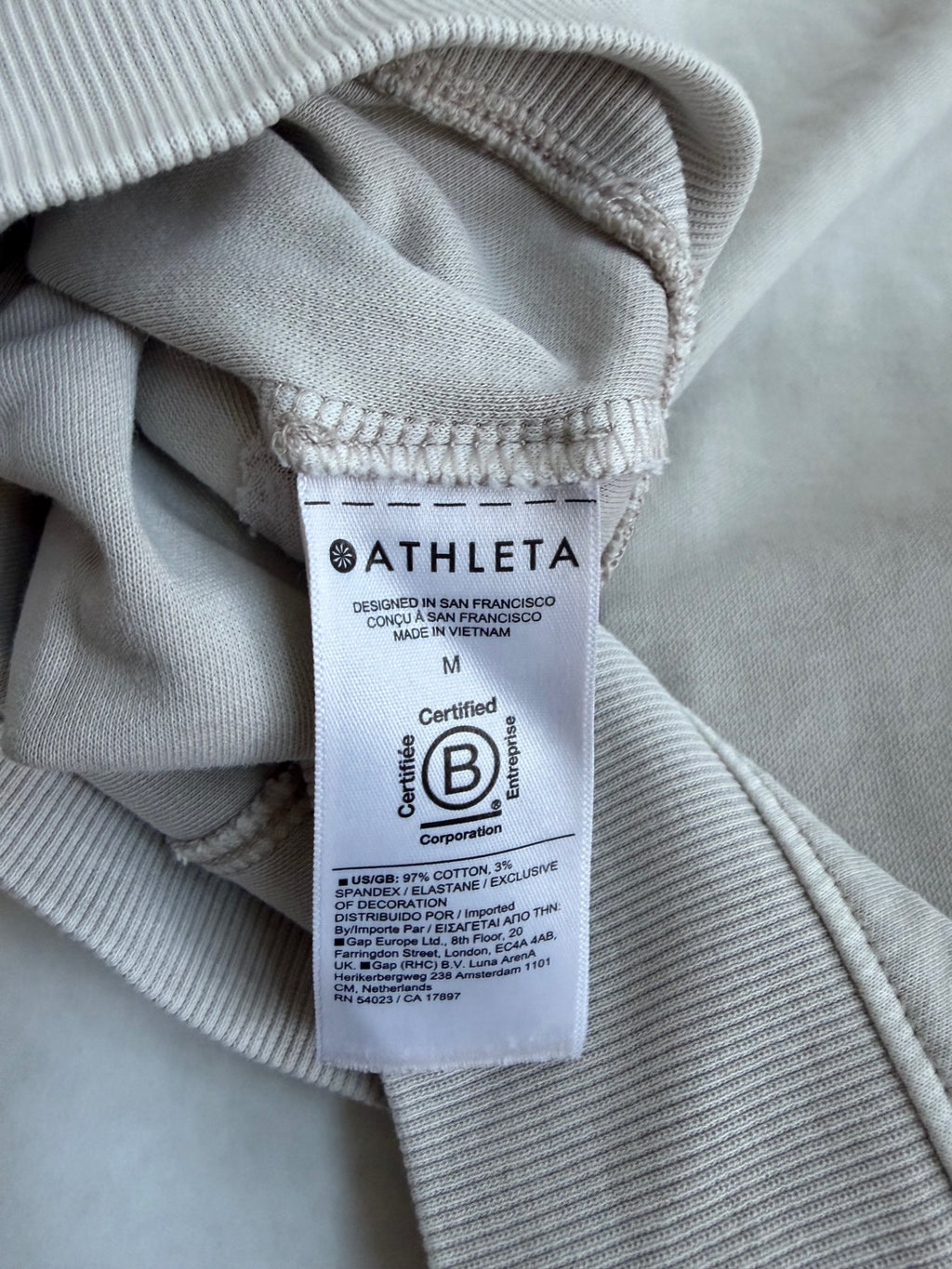 Athleta Sweatshirts/Hoodies M BeigeCotton, so