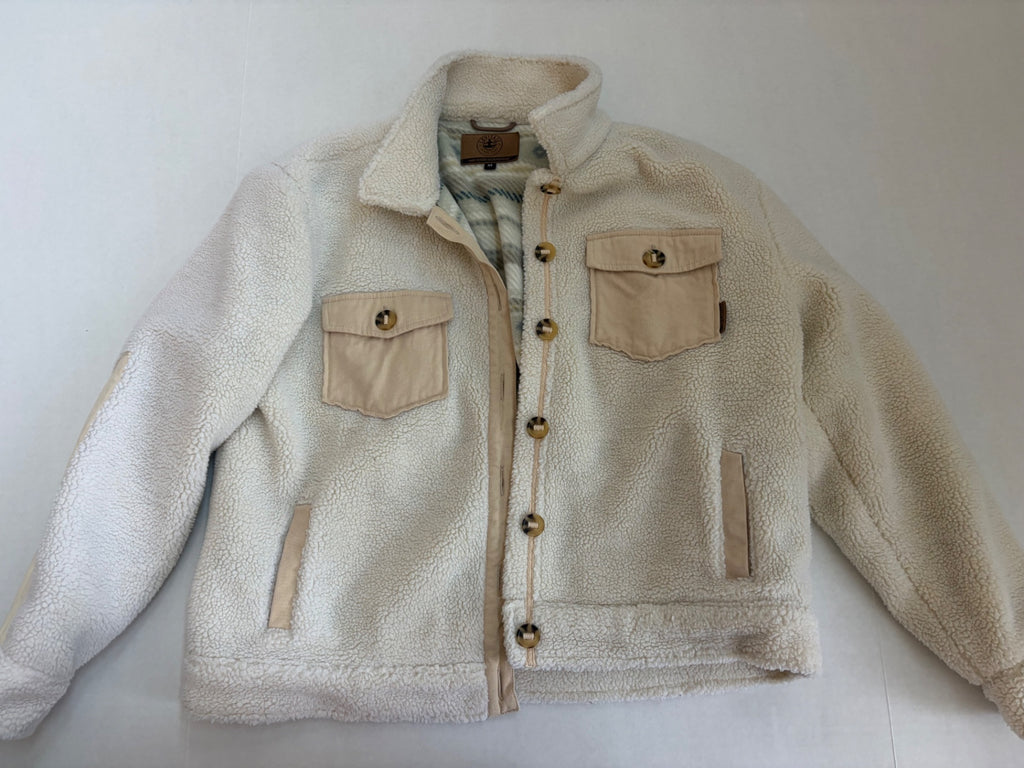 Levitate Jackets/Coats Medium Beige Fleece, Recycled Polyester