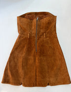 Free People Dresses/Rompers 2 Brown Leather and suede, polyester, Elastane