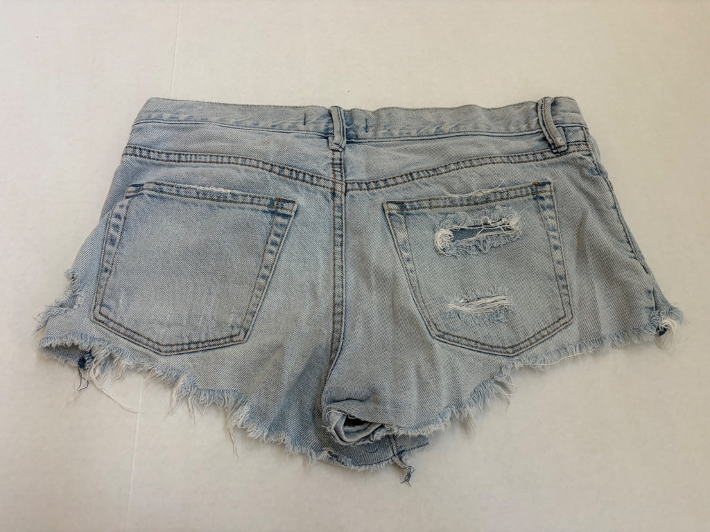 WE THE FREE Shorts 27 Light Blue Denim and Cotton