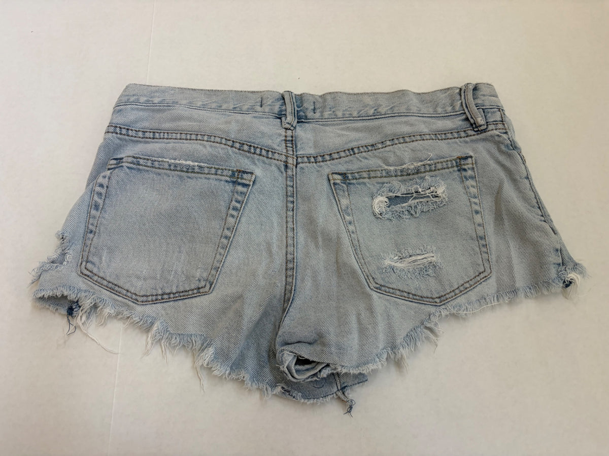 WE THE FREE Shorts 27 Light Blue Denim and Cotton