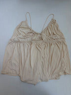 Free People Tops Large Beige Polyester, modal