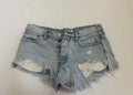 WE THE FREE Shorts 27 Light Blue Denim and Cotton