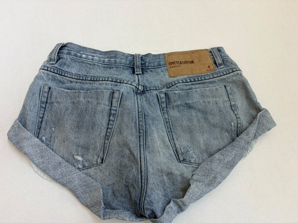 ONETEASPOON Shorts 27 Light Blue Denim and Cotton