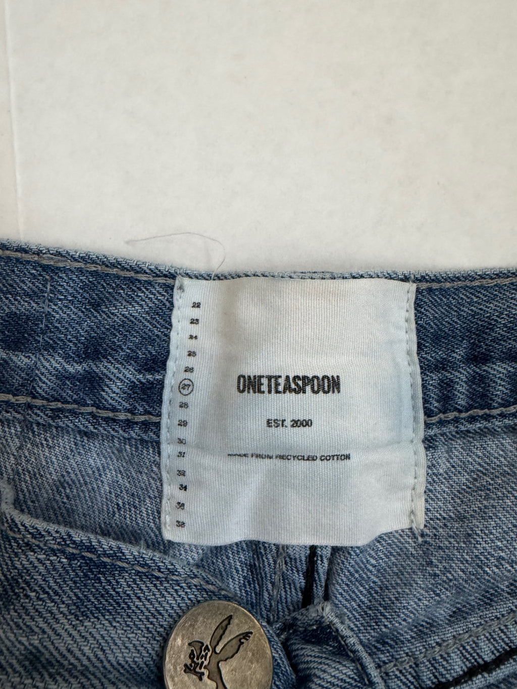 ONETEASPOON Shorts 27 Light Blue Denim and Cotton