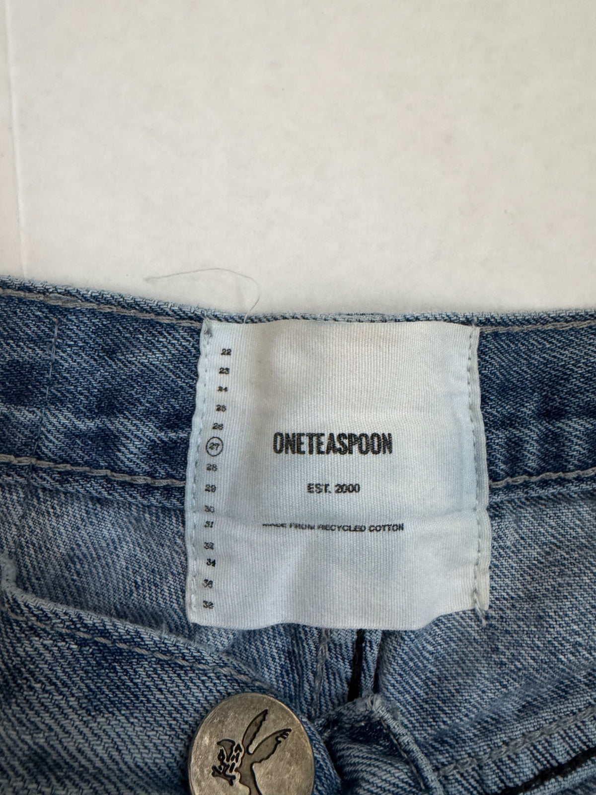 ONETEASPOON Shorts 27 Light Blue Denim and Cotton