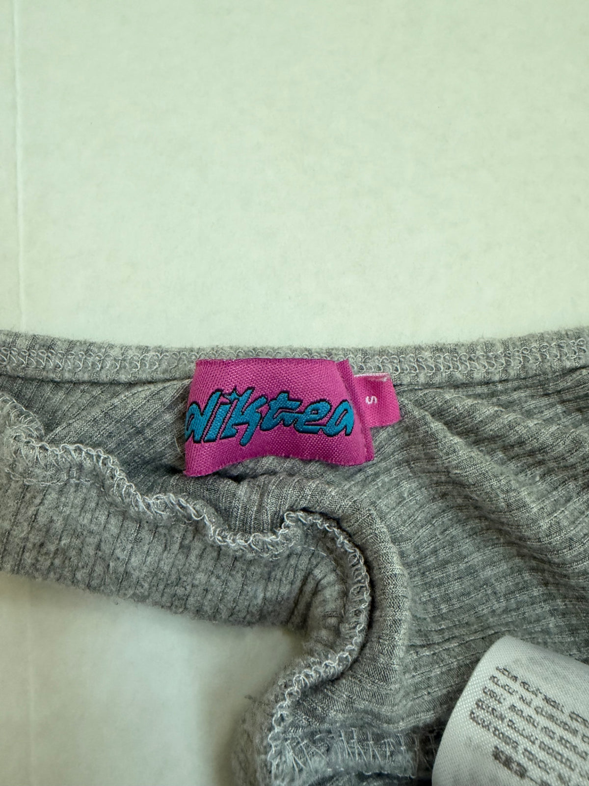 Edikted Tops Small Gray Elastane, Rayon, Viscose, Nylon blend